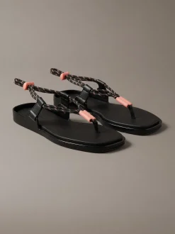 Calvin Klein Harper - Zehentrenner-Sandalen mit Seilriemen^Damen Slippers|SandalenFrisch Eingetroffen