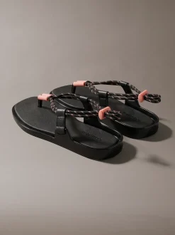 Calvin Klein Harper - Zehentrenner-Sandalen mit Seilriemen^Damen Slippers|SandalenFrisch Eingetroffen