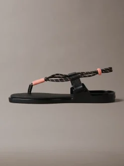 Calvin Klein Harper - Zehentrenner-Sandalen mit Seilriemen^Damen Slippers|SandalenFrisch Eingetroffen