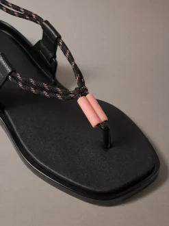 Calvin Klein Harper - Zehentrenner-Sandalen mit Seilriemen^Damen Slippers|SandalenFrisch Eingetroffen