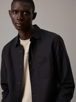 Calvin Klein Hemd aus Baumwolle und Leinen^Herren Hemden & Poloshirts