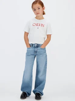 Calvin Klein High Rise Wide Leg Jeans^Kinder Hosen & Shorts|Kleidung