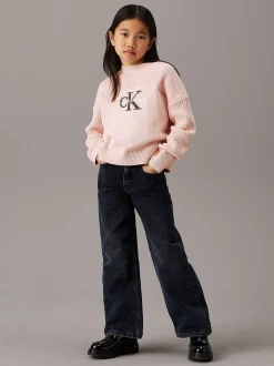 Calvin Klein High Rise Wide Leg Jeans^Kinder Hosen & Shorts|Jeans