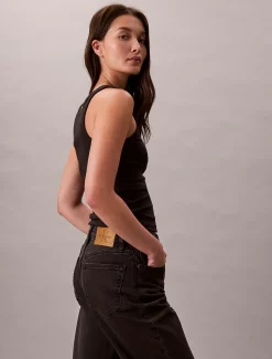 Calvin Klein High-Rise Straight Jeans^Damen High Rise Skinny|Mom Jeans