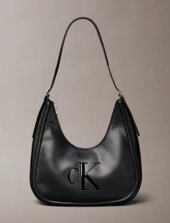 Calvin Klein Hobo-Halbmond-Tasche mit weichem Griff und Logo^Damen SchultertaschenFrisch Eingetroffen|Taschen