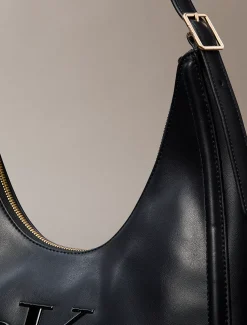 Calvin Klein Hobo-Halbmond-Tasche mit weichem Griff und Logo^Damen SchultertaschenFrisch Eingetroffen|Taschen