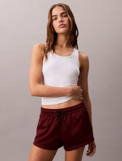 Calvin Klein Hochglanz-Mini-Shorts aus Frottee^Damen Hosen & Shorts