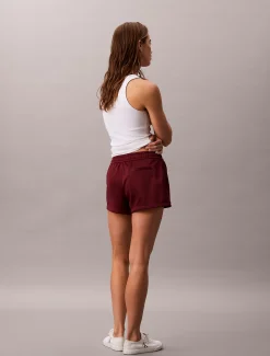 Calvin Klein Hochglanz-Mini-Shorts aus Frottee^Damen Hosen & Shorts
