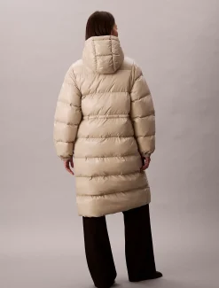 Calvin Klein Hochglanz-Steppmantel mit Kapuze^Damen Mäntel|Stepp Jacken