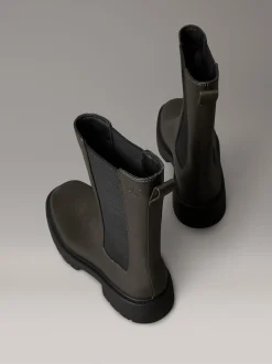 Calvin Klein Hohe Chunky Chelsea-Boots aus Leder^Damen Boots