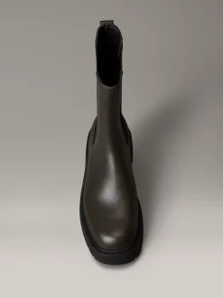 Calvin Klein Hohe Chunky Chelsea-Boots aus Leder^Damen Boots