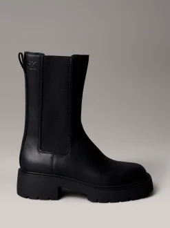 Calvin Klein Hohe Chunky Chelsea-Boots aus Leder^Damen Boots