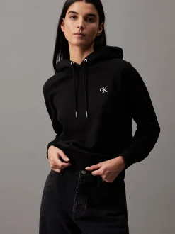 Calvin Klein Hoodie aus Fleece aus Baumwoll-Mix^Damen Sweatshirts & Hoodies|Nachtwäsche & Loungewear