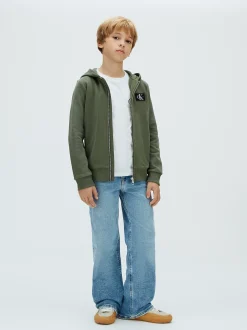 Calvin Klein Hoodie aus Frottee mit Reißverschluss^Kinder Hoodies & Pullover|Kleidung