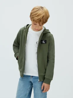 Calvin Klein Hoodie aus Frottee mit Reißverschluss^Kinder Hoodies & Pullover|Kleidung