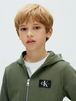 Calvin Klein Hoodie aus Frottee mit Reißverschluss^Kinder Hoodies & Pullover|Kleidung
