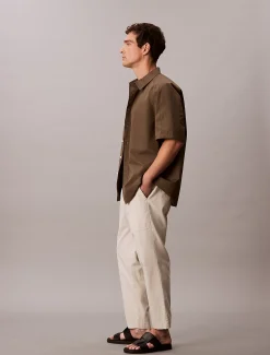 Calvin Klein Hose aus Baumwolle und Leinen^Herren Hosen & Shorts