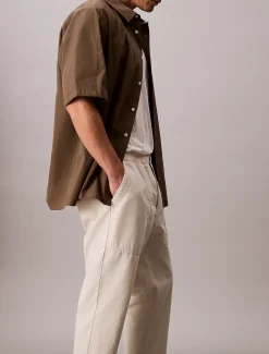 Calvin Klein Hose aus Baumwolle und Leinen^Herren Hosen & Shorts