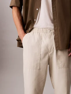 Calvin Klein Hose aus Baumwolle und Leinen^Herren Hosen & Shorts