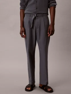 Calvin Klein Hose aus Baumwoll-Lyocell mit Gürtel^Herren Anzüge|Hosen & Shorts