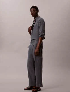 Calvin Klein Hose aus Baumwoll-Lyocell mit Gürtel^Herren Anzüge|Hosen & Shorts