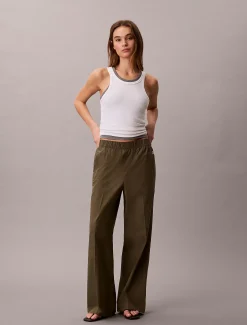 Calvin Klein Hose aus Baumwoll-Popeline^Damen Hosen & Shorts