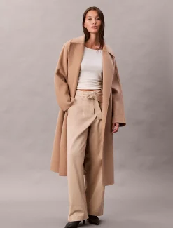 Calvin Klein Hose aus Baumwoll-Twill mit Gürtel^Damen Hosen & Shorts