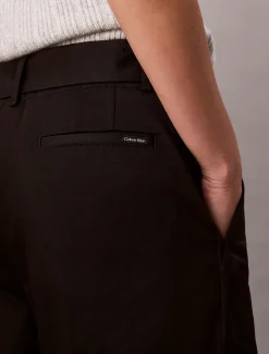 Calvin Klein Hose aus Baumwoll-Twill mit Gürtel^Damen Hosen & Shorts
