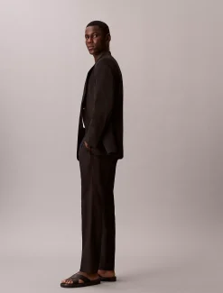 Calvin Klein Hose aus Leinen und Baumwolle mit Tunnelzug^Herren Hosen & Shorts