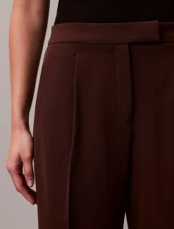 Calvin Klein Hose aus weichem Krepp mit Bundfalten^Damen Hosen & Shorts