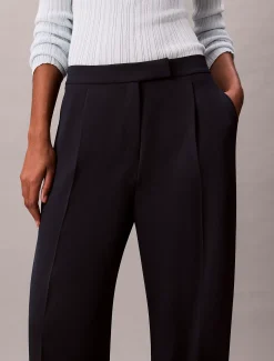 Calvin Klein Hose aus weichem Krepp mit Bundfalten^Damen Hosen & Shorts