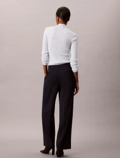 Calvin Klein Hose aus weichem Krepp mit Bundfalten^Damen Hosen & Shorts