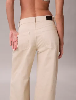 Calvin Klein Hose mit extra weitem Bein aus Twill^Damen Hosen & Shorts