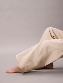 Calvin Klein Hose mit extra weitem Bein aus Twill^Damen Hosen & Shorts