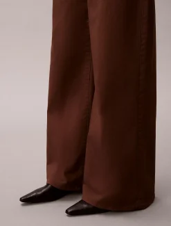 Calvin Klein Hose mit extra weitem Bein aus Twill^Damen Hosen & Shorts