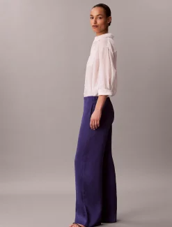 Calvin Klein Hose mit gehämmerter Satin-Struktur^Damen Hosen & Shorts