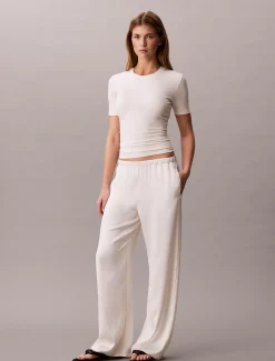 Calvin Klein Hose mit gehämmerter Satin-Struktur^Damen Hosen & Shorts