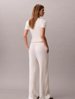 Calvin Klein Hose mit gehämmerter Satin-Struktur^Damen Hosen & Shorts