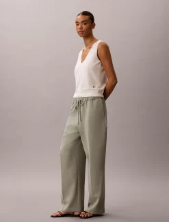 Calvin Klein Hose mit Tunnelzug aus weichem Twill^Damen Hosen & Shorts