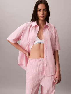 Calvin Klein Hosen-Pyjama-Set aus Baumwoll-Popeline^Damen Nachtwäsche & Loungewear