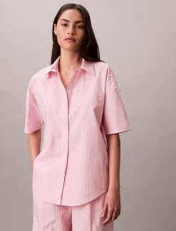 Calvin Klein Hosen-Pyjama-Set aus Baumwoll-Popeline^Damen Nachtwäsche & Loungewear