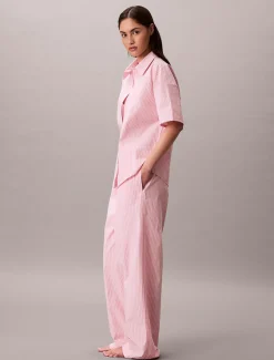 Calvin Klein Hosen-Pyjama-Set aus Baumwoll-Popeline^Damen Nachtwäsche & Loungewear