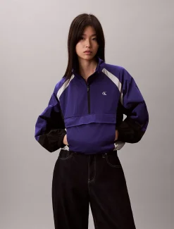 Calvin Klein Jacke aus Nylon in Blockfarben-Design mit Reißverschluss^Damen JackenFrisch Eingetroffen