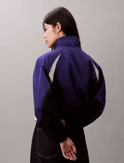 Calvin Klein Jacke aus Nylon in Blockfarben-Design mit Reißverschluss^Damen JackenFrisch Eingetroffen