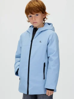Calvin Klein Jacke aus technischem Gewebe mit Kapuze^Kinder Jacken & MäntelFrisch Eingetroffen|Kleidung
