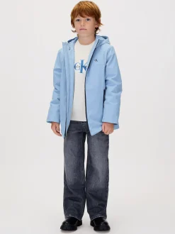 Calvin Klein Jacke aus technischem Gewebe mit Kapuze^Kinder Jacken & MäntelFrisch Eingetroffen|Kleidung