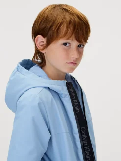 Calvin Klein Jacke aus technischem Gewebe mit Kapuze^Kinder Jacken & MäntelFrisch Eingetroffen|Kleidung