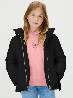 Calvin Klein Jacke mit Gürtel aus strukturiertem Nylon^Kinder Jacken & MäntelFrisch Eingetroffen|Kleidung
