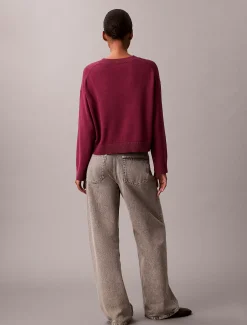 Calvin Klein Jacquard-Top aus glatter Baumwolle mit Monogramm^Damen Strickdesigns