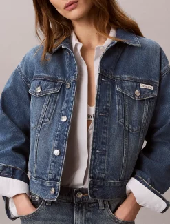 Calvin Klein Jeansjacke im 90er Jahre Look^Damen Jeansjacken|JackenFrisch Eingetroffen